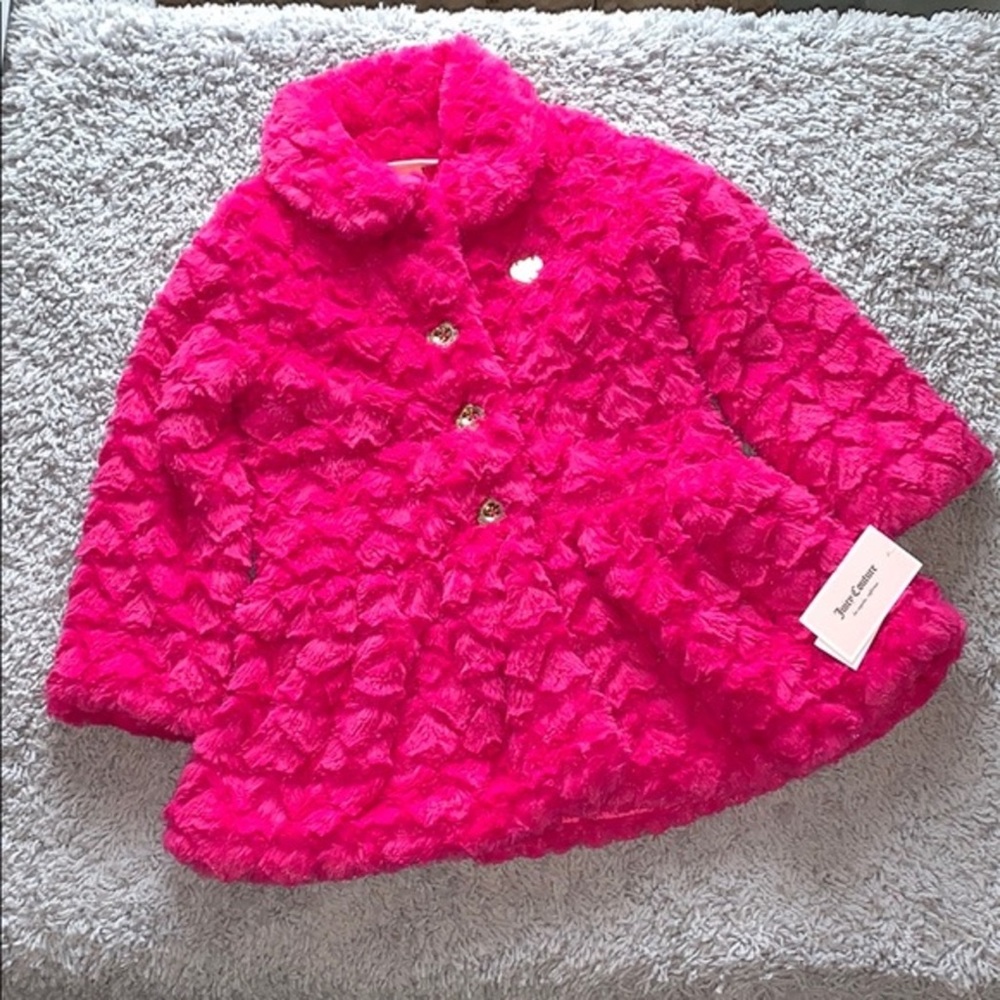 Juicy Couture Fuchsia Faux Fur Coat